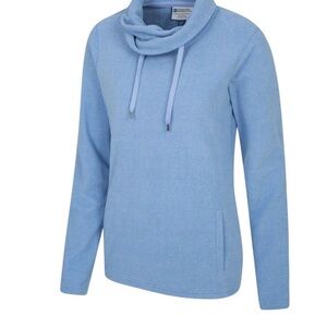 MOUNTAIN WAREHOUSE Size 10 Pale Blue Cowl Neck Fleece Pullover Sweatshirt